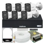 Kit 6 Cameras Seguranca Intelbras Vhl 1220 Full Hd 1080p 500